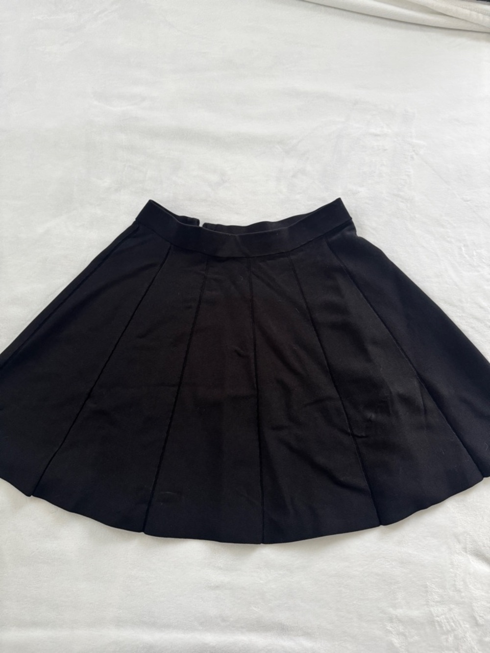 Parker Black Skater Pleated Skirt Size Large
